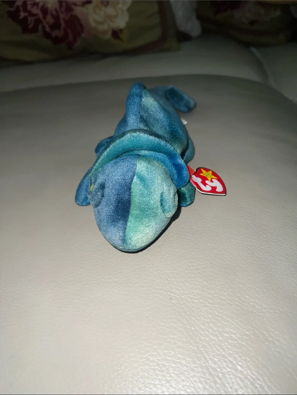 TY Blue-Green Chameleon Plush Toy - Soft Collectible